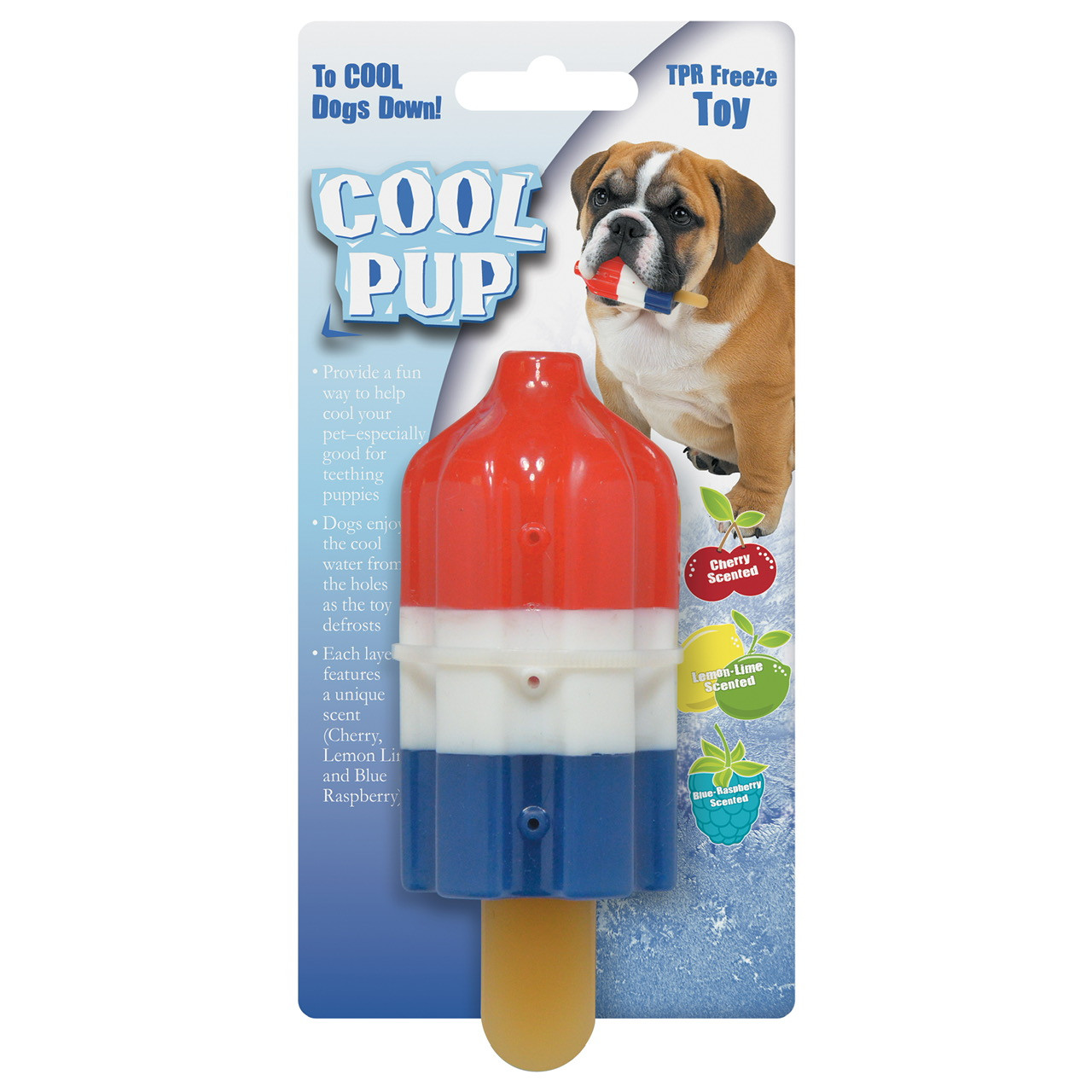 Red, White & Blue Cooling Popsicle Dog Toy