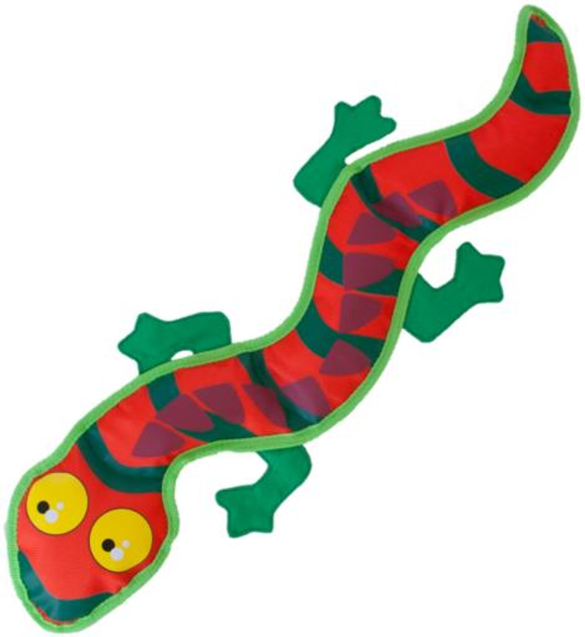 OUTWARD HOUND Fire Biterz Lizard Squeaky Dog Toy, Red, 2 squeak 