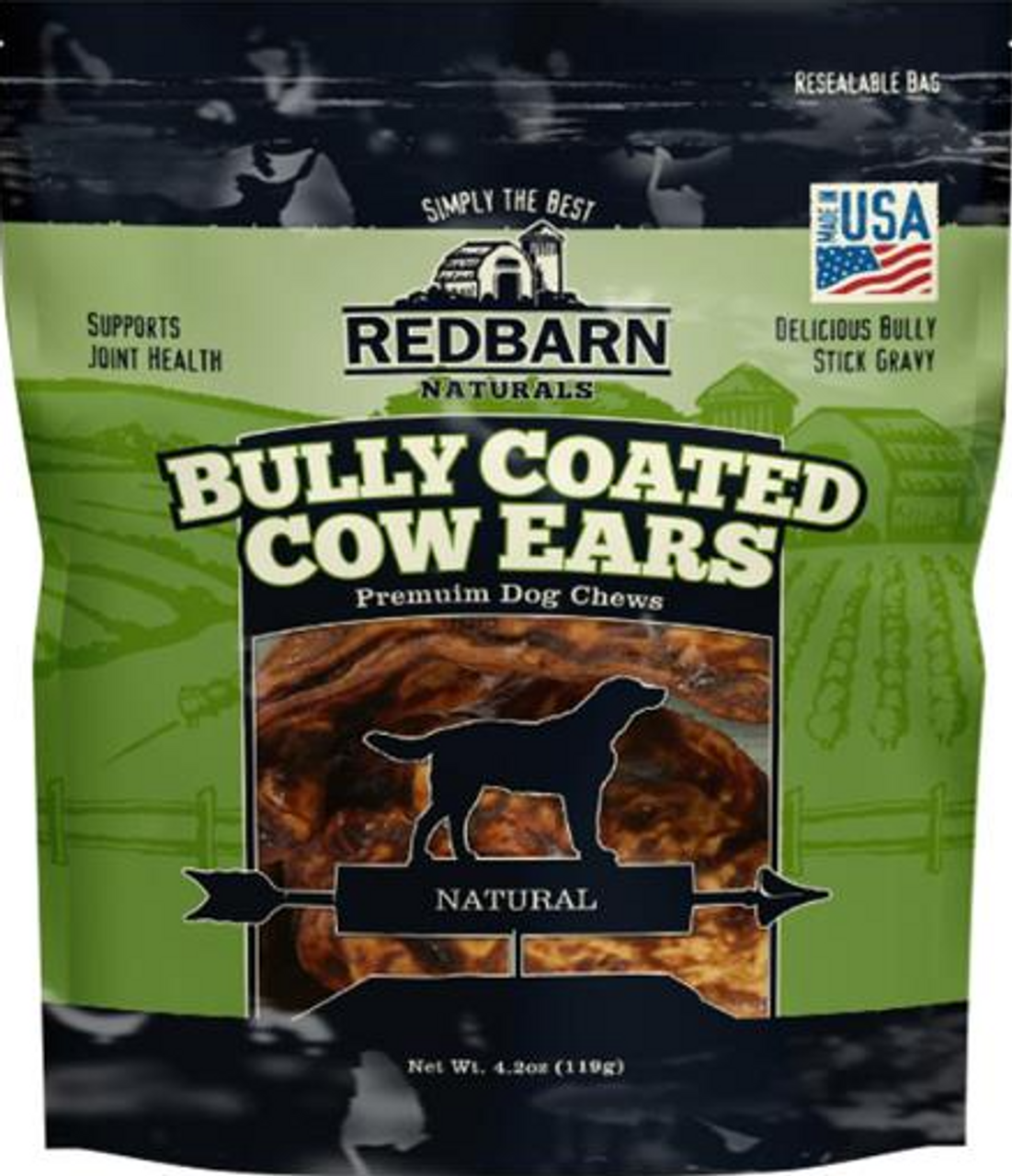 Redbarn Bully Coated Cow Ears 10 Pack Countrymax 0013