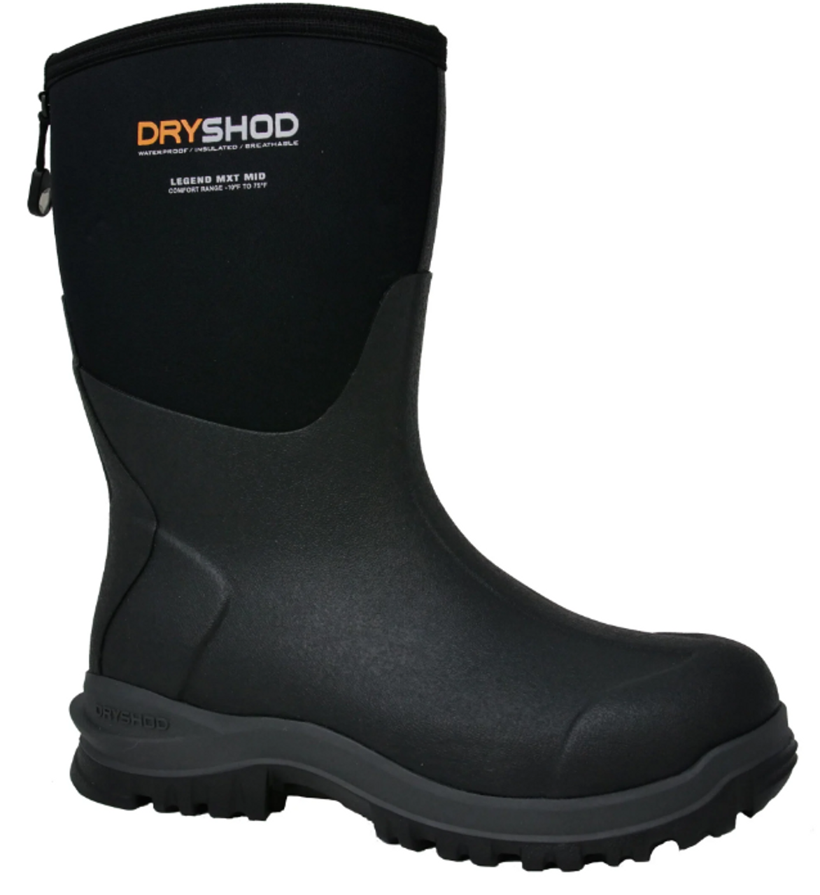 Dryshod Men's Legend MXT Mid Work Boots, Black