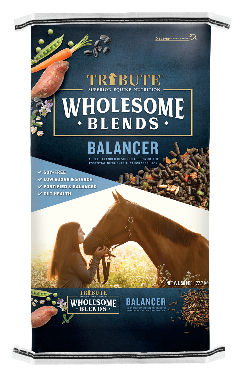 Kalmbach Feeds Tribute Wholesome Blend Balancer Horse Feed, 50lbs