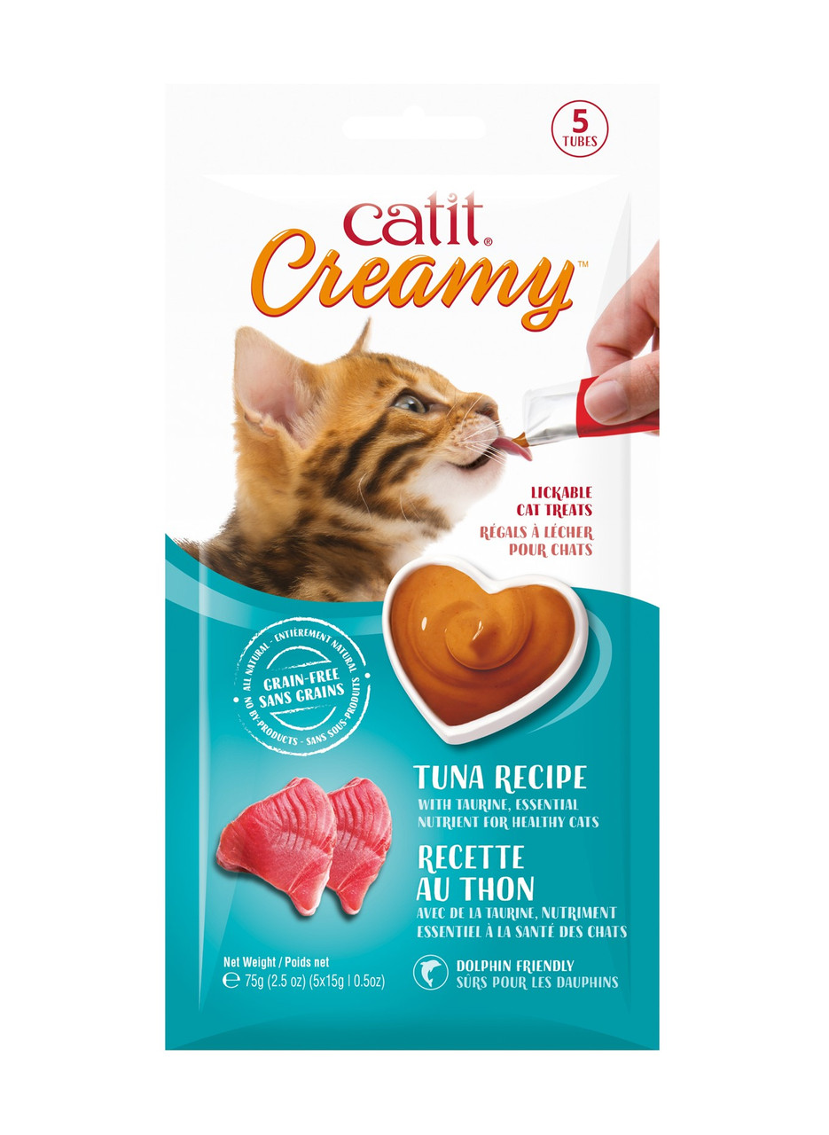 Catit Creamy Lickable Cat Treat Tuna, 5 Pack