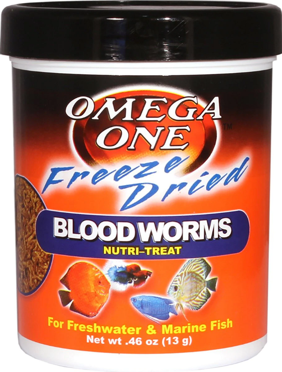 Omega One Freeze Dried Bloodworms, .46oz