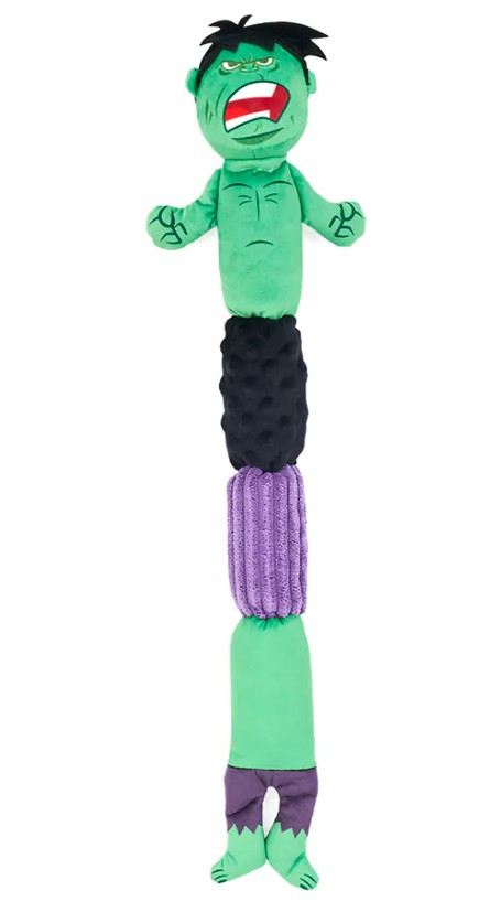 ZippyPaws Marvel Caterpillar Hero Hulk – Plush Squeaky Dog Toy