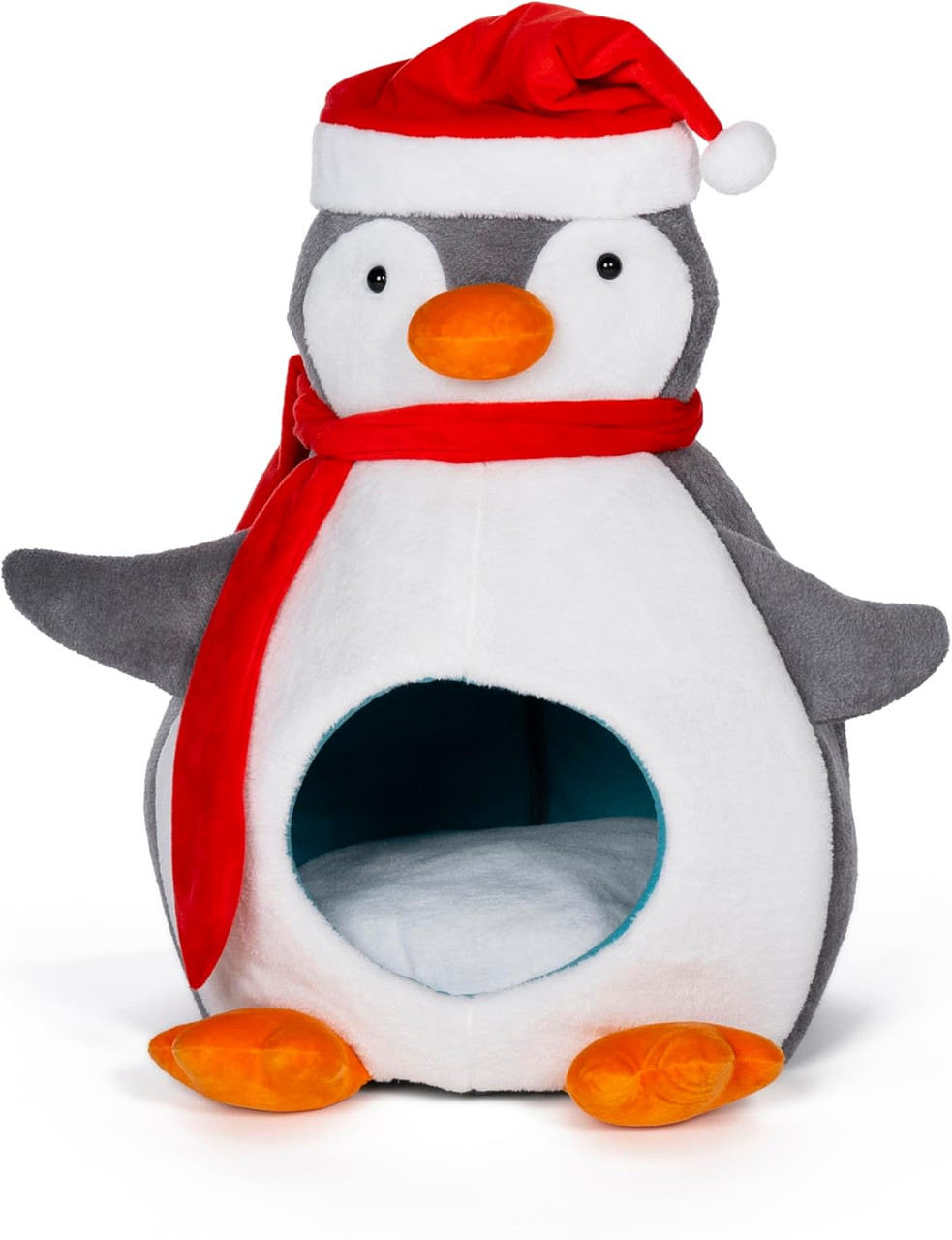 Jolly Gentoo Penguin Hideaway – Cozy Plush Hideout for Cats