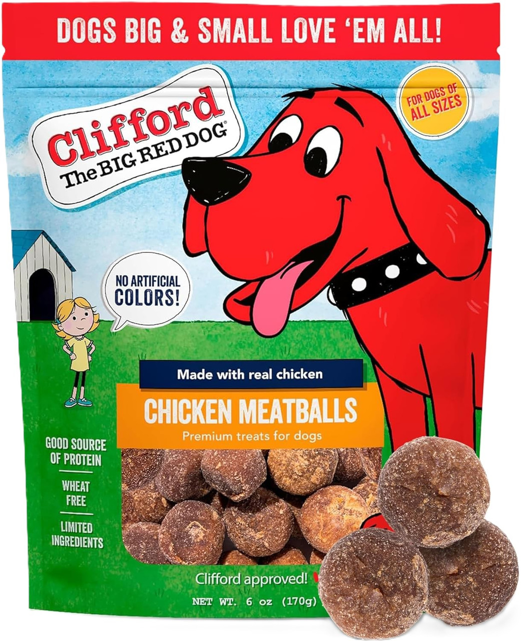 Clifford Soft & Chewy Mini Burgers Dog Treats, 6oz.