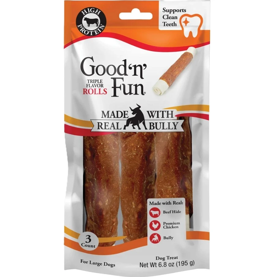 Good ‘n’ Fun Triple Flavor Rolls, 3 Pack
