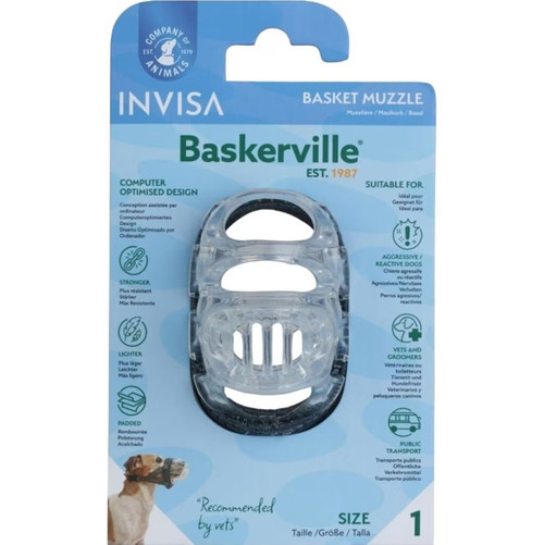 Baskerville INVISA Basket Dog Muzzle