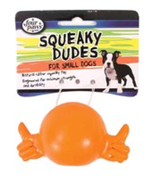 Squeaky Dudes Thumbs Up Dog Toy, Small