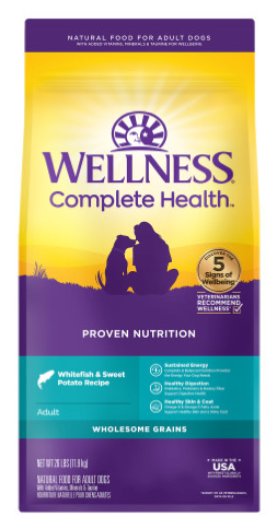 Wellness Complete Health Whitefish & Sweet Potato Dog Food 26lbs
