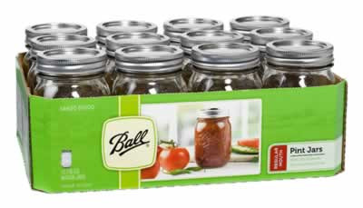 Ball Regular Mouth Half Pint Mason Jars, 12 Pack - CountryMax