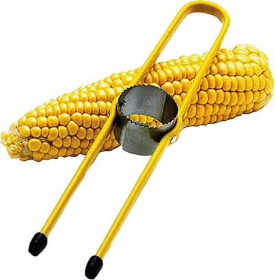 Lees Corn Cutter with Wood Holder and Stainless Steel Blade