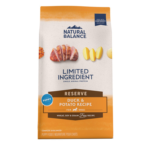 Natural Balance Limited Ingredient Reserve Grain Free Puppy Dry Dog Food, Duck & Potato Recipe, 22 lbs.