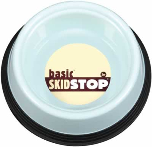 JW Pet Skid Stop Non-Skid Plastic Slow Feeder Dog Bowl, Large (Assorted)