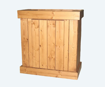 Pine Aquarium Stand & Cabinet With Oak Finish, 48 Inch x 18 Inch