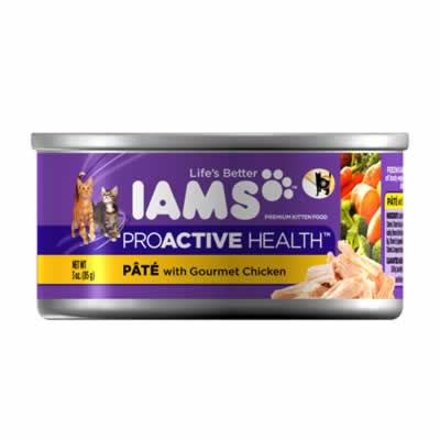 Iams ProActive Health Kitten Pate with Chicken Can Kitten Food, 3 Oz.
