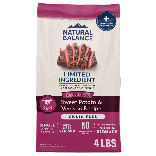 Natural Balance Limited Ingredient Reserve Grain Free Dry Dog Food, Sweet Potato & Venison Recipe