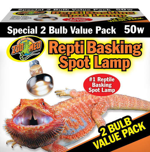 Zoo Med Repti Basking Spot Lamp 50W, 2 Pack