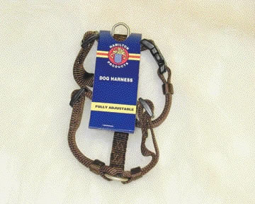 Hamilton Extra Small Adjustable Nylon Comfort Harness, Brown