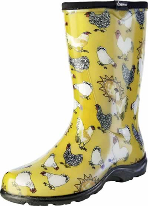 Chicken print deals rubber boots