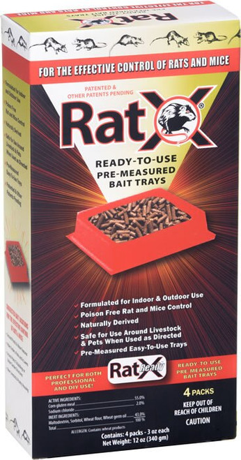 RatX Ready to Use Trays Rat and Mouse Killer 2 Pack - CountryMax