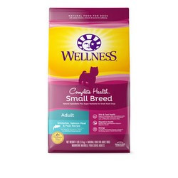 Wellness Small Breed Complete Health Adult Whitefish, Salmon Meal & Peas Recipe Dry Dog Food, 4 lbs