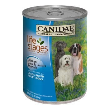 CANIDAE Grain Free Large Breed Chicken, Duck & Lentils Canned Dog Food 13 Oz