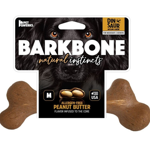 Pet Qwerks BarkBone Hundeknochen Aus Nylon – Extra Stabil Für Starke Kauer, Mit Speck-Geschmack, 19,7 Cm