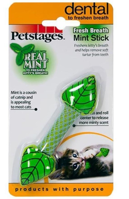 Petstages Fresh Breath Mint Stick Cat Toy