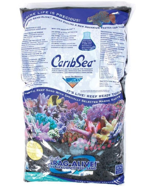 CaribSea Arag-Alive! Live Aragonite Reef Sand, 20 Lbs., Bimini Pink