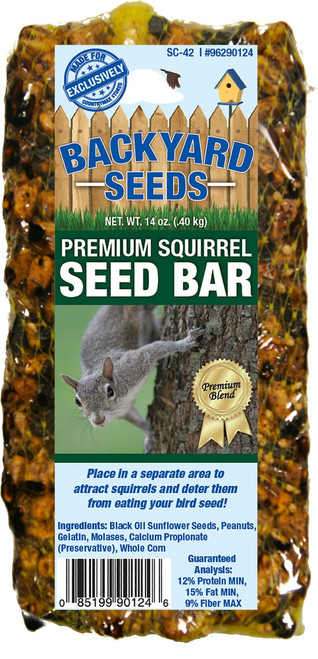 Backyard Seeds Premium Squirrel Seed Bar, 14oz