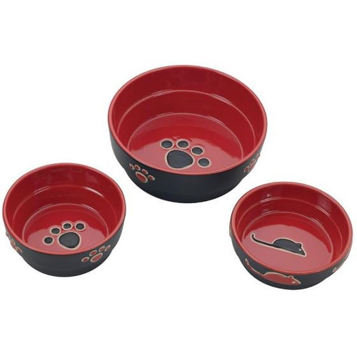 Fresco Dog Dish, Red
