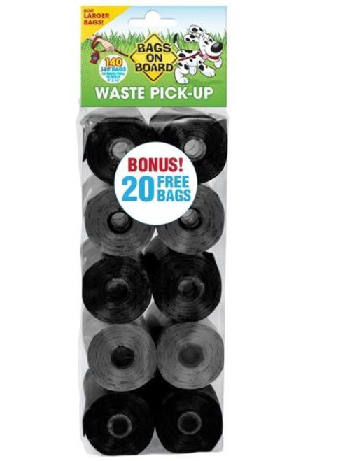 Bags On Board Neutral Bag Refill Pack, Black & Gray, 140 Count