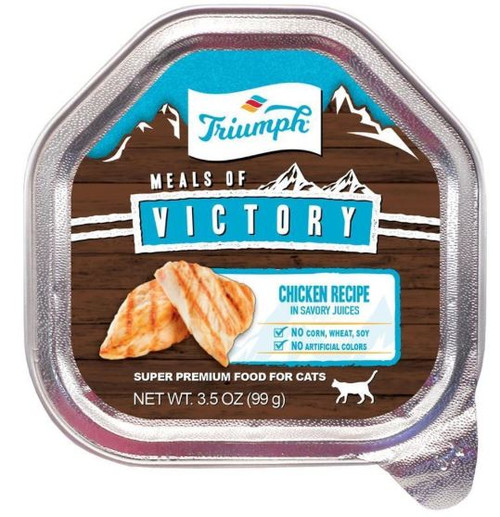 Triumph Victory Chicken Wet Cup Cat Food, 3.5 oz.