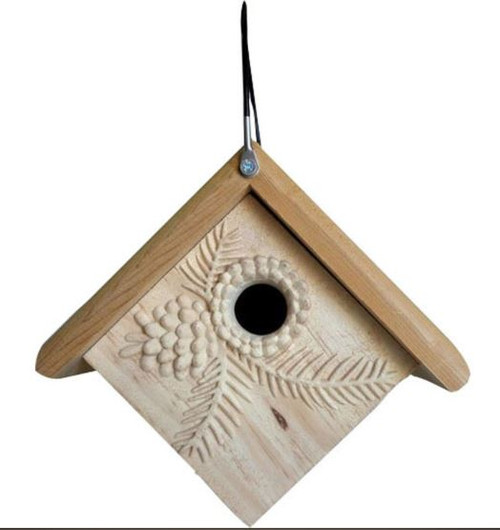 Welliver Outdoors Carved Pinecone Wren House