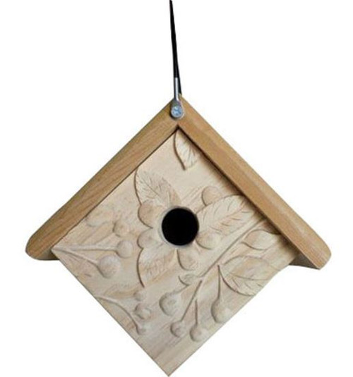 Welliver Outdoors Carved Raspberry Wren House