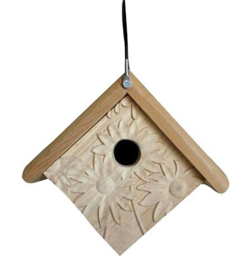 Welliver Carved Daisy Wren House