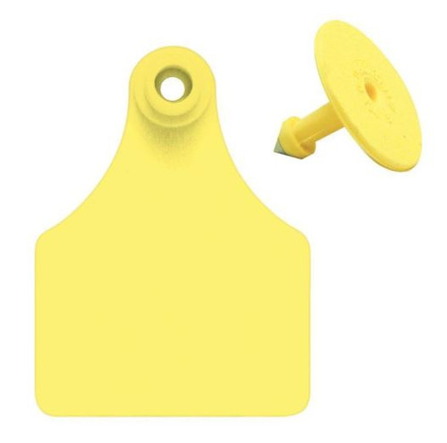 Allflex Blank Ear Tag, Large, Yellow, 25 CT.