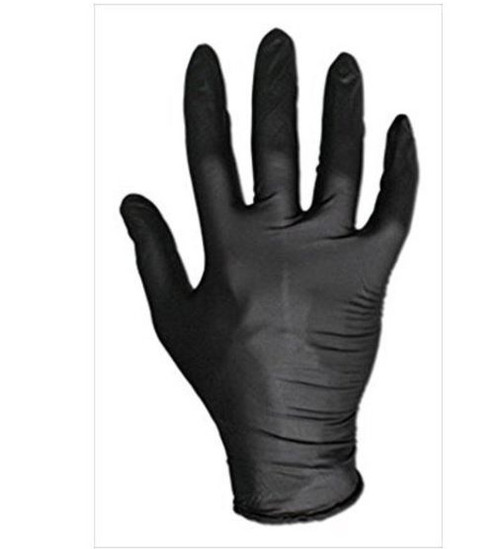 Boss Nitrile Disposable Gloves, M 100 Ct., Black
