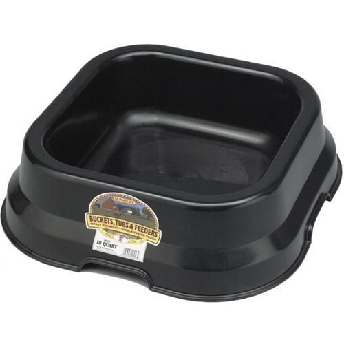 Little Giant Duraflex Square Feed Pan, 10 Qt., Black