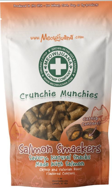 Meowijuana Crunchie Munchie Salmon Cat Treats, 3 Oz, Bag