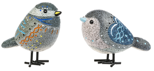Ganz Painted Blue Bird Rock Figurines
