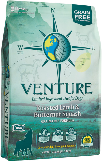 Earthborn Venture Grain Free Roasted Lamb & Butternut Squash Dry Dog Food
