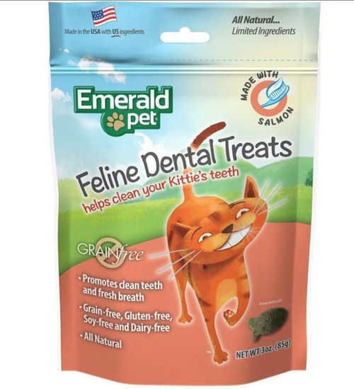 Emerald Pet Grain Free Feline Dental Salmon Treats