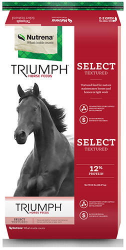 Nutrena Triumph Select Textured Horse Feed, 50 Pounds