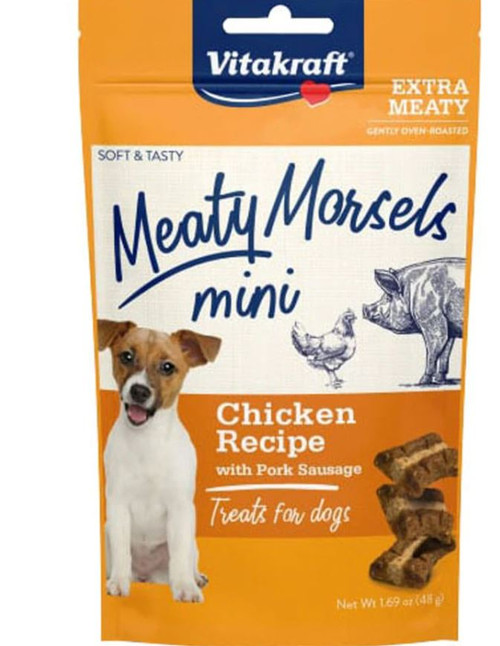 Vitakraft Meaty Morsels Chicken/Pork Sausage Dog Treats