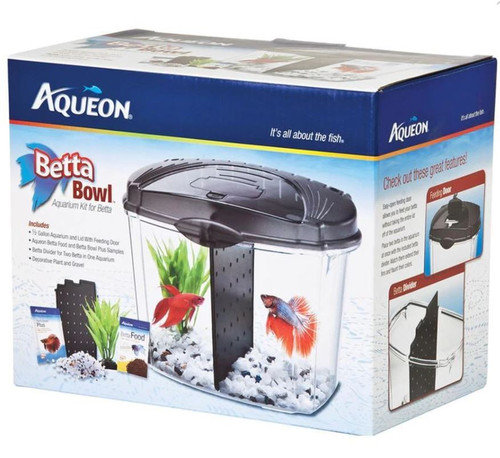Aqueon Betta Bowl Starter Kit, .5 Gal.