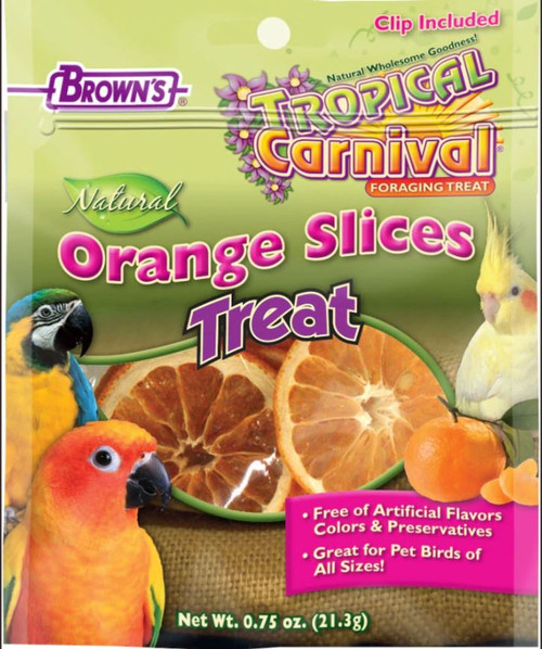 F.M. Brown's Tropical Carnival Naturals Orange Slices Bird Treats, .75 Oz.