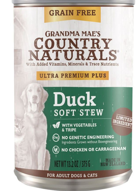Grandma Mae's Country Naturals Duck Stew Dog & Cat Food, 13.2 oz.