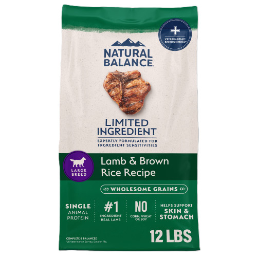 Natural Balance Limited Ingredient Dry Dog Food, Large Breed Lamb & Brown Rice Recipe